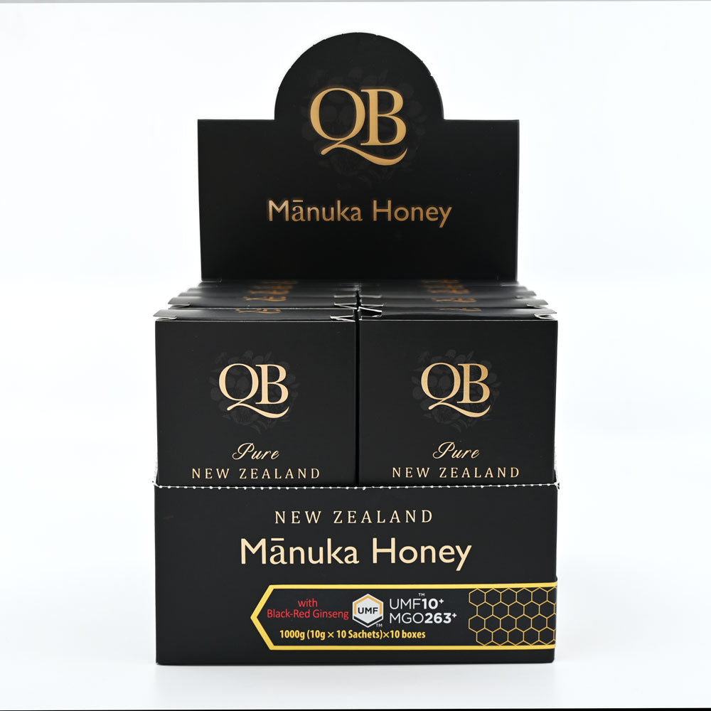 UMF™10+ MGO 263+ QB Manuka Honey with Black-Red Ginseng Sachets