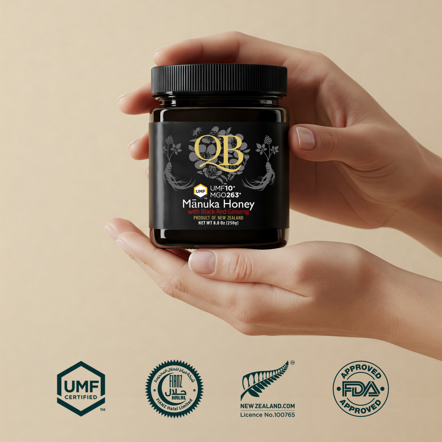 UMF™10+ QB Manuka Honey with Black-Red Ginseng