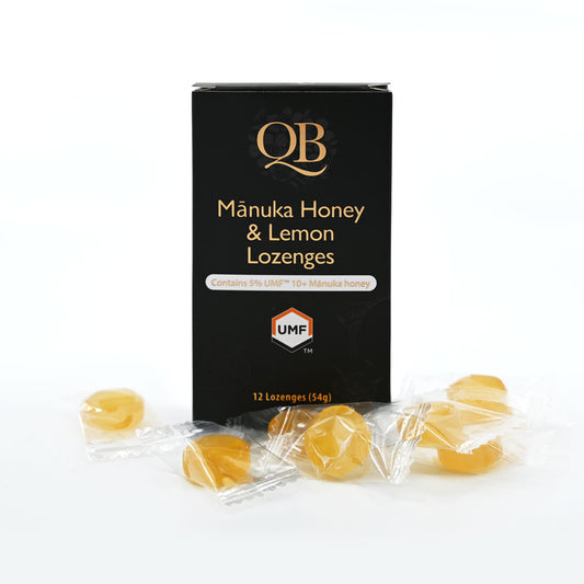 QB 麦卢卡蜂蜜柠檬润喉糖盒装 54克