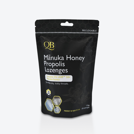 QB 麦卢卡蜂蜜蜂胶润喉糖袋装 135克